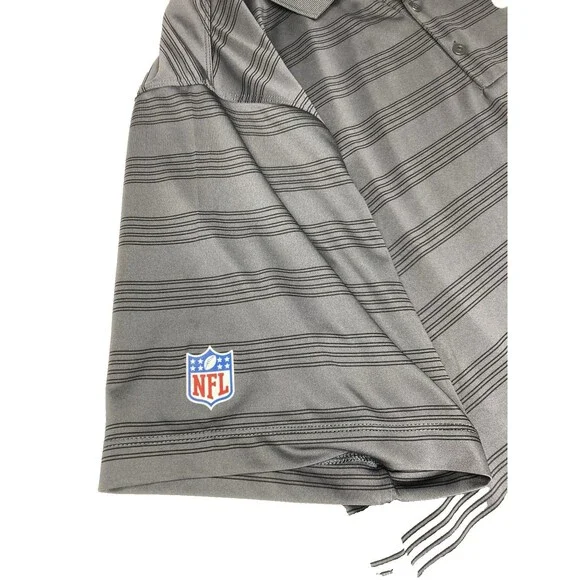 Nike Drifit Polo Men XXL Gray Striped Seattle Seahawks NFL On Field Apparel EUC - Picture 6 of 7